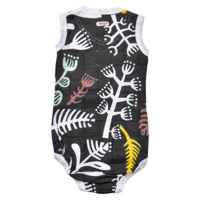 LODGER Romper Fold Over Botanimal Raven vel. 56 - 26227_001