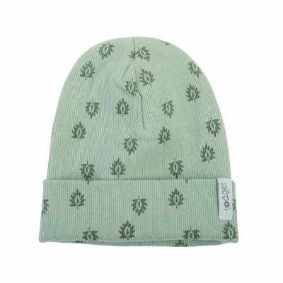 LODGER Beanie Print Rib Silt Green 6 - 12 měsíců - 38648_001