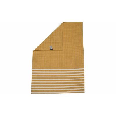 DF MARE KIDS Dětská deka Honeycomb with Stripes Mustard 70 x 90 cm - 44101mu_001