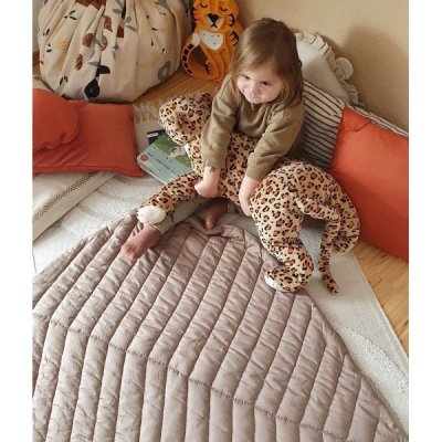 TODDLEKIND Organic Leaf Mat Hrací deka Tan - 44487ta_006