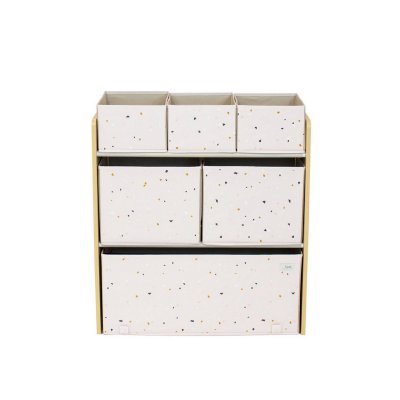 3 SPROUTS Organizér na hračky Recycled Terrazzo/Palest Pink - 50403pp_001