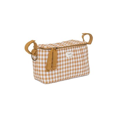 3 SPROUTS Organizér na kočárek prošívaný Gingham Mustard Print - 56061gm_002