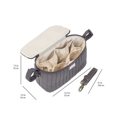 3 SPROUTS Organizér na kočárek prošívaný Solid Charcoal Grey - 56061cg_003