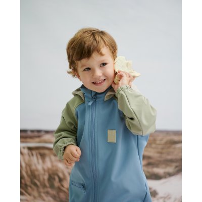 LEOKID Softshellový overal Color Block Blue Cape vel. 9 - 12 měsíců (vel. 74) - 65395_008