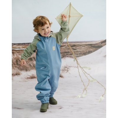 LEOKID Softshellový overal Color Block Blue Cape vel. 12 - 18 měsíců (vel. 80) - 65396_005