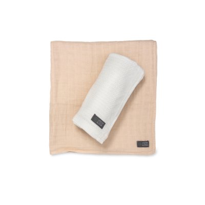 VINTER & BLOOM Sada dek Soft Grid + Muslin White/Beige