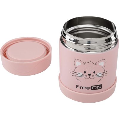 FREEON Termoska na jídlo 350 ml Kitty Pink - 69059kp_001